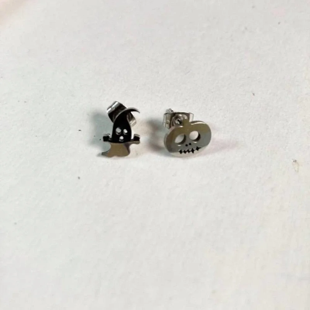 MISMATCHED Jack-O-Lantern and Ghost Earrings